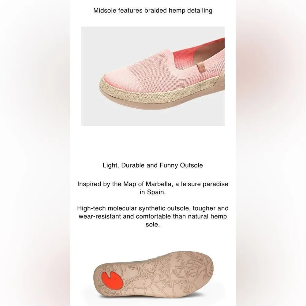 Women New UIN Slip On Shoes Knit  Comfortable Loafers 